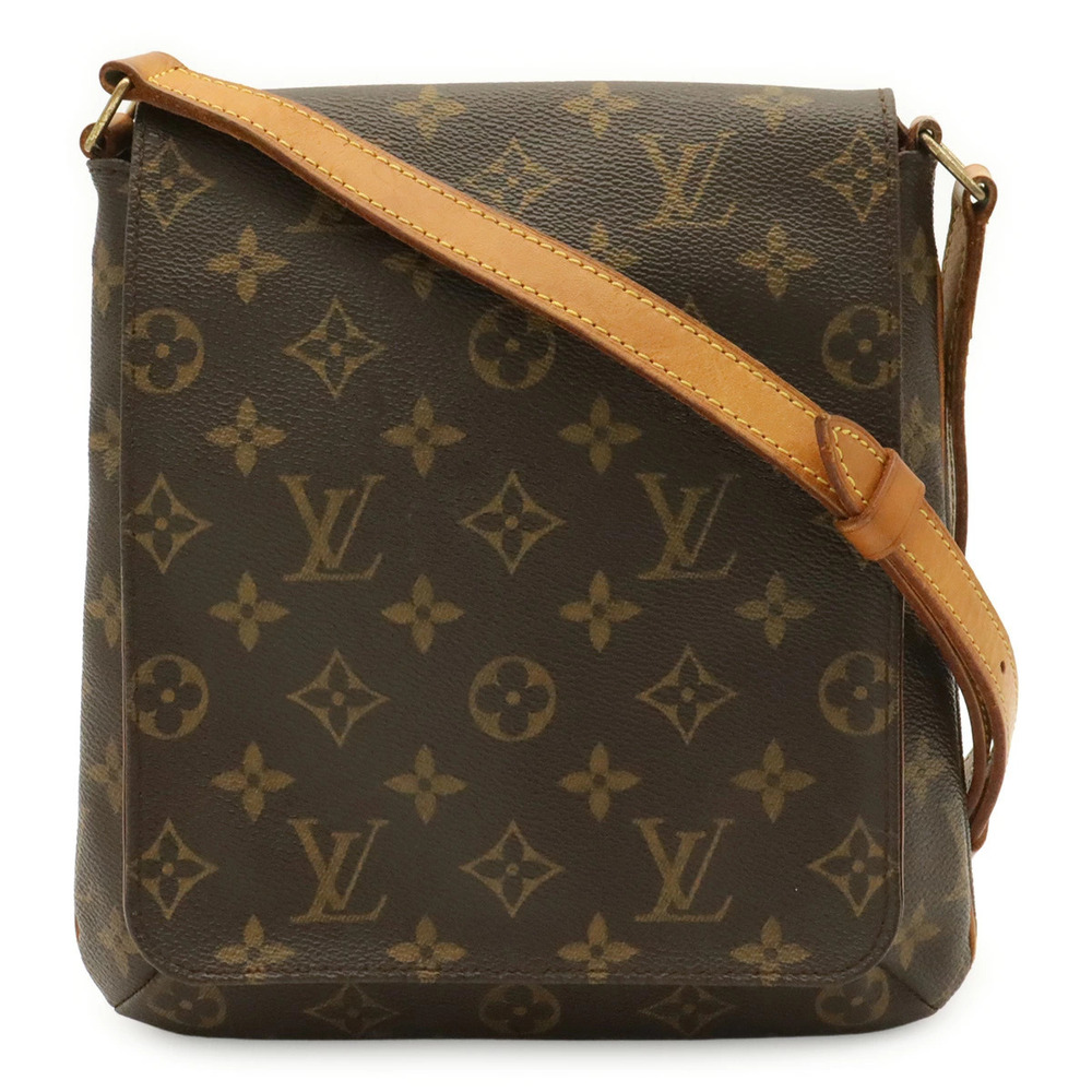 Louis Vuitton Monogram Musette Salsa Long Crossbody Bag Canvas Leather Brown